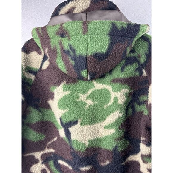 Cabelas Whitetails Men's Medium Camo Polar Fleece Hunting Jacket Zip Up - Picture 6 of 9